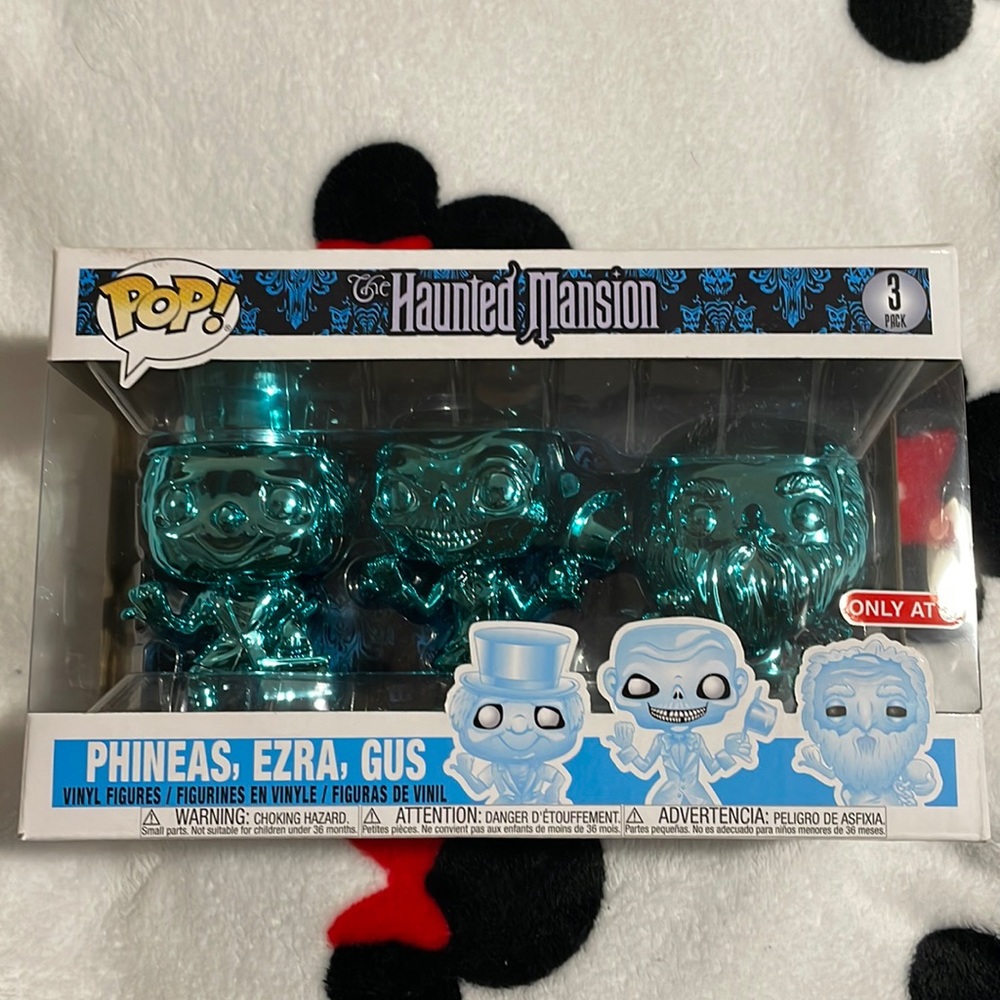 Haunted mansion hitchhiking ghosts metallic teal 3 pack